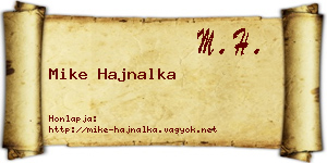 Mike Hajnalka névjegykártya