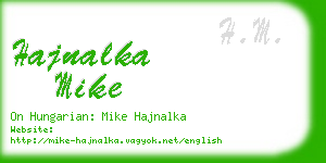 hajnalka mike business card